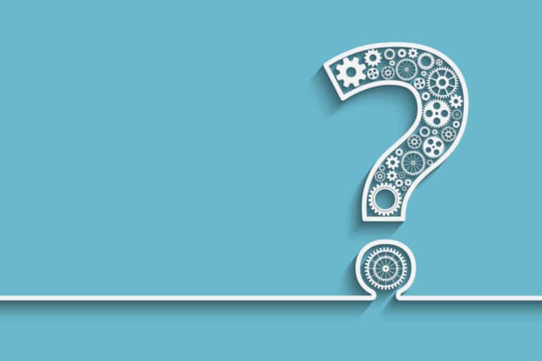 Creative Question mark with gears