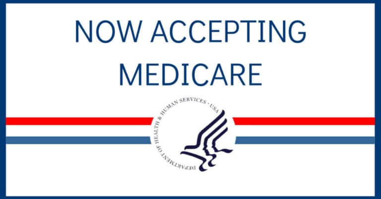 Now Accept Medicare graphic