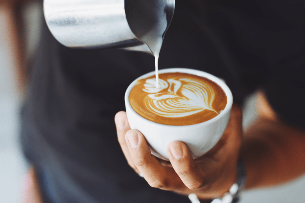 Showing a cup of coffee as a food item to avoid eating during methadone treatment. 