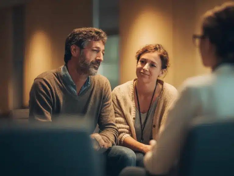 Patient and provider discussing dual diagnosis treatment in a supportive clinical setting